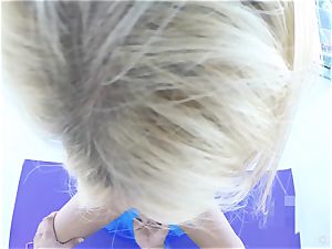 blond stunner Kayla Kayden interrupted from yoga to boink