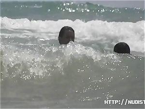 honeys are filmed secretly on the beach