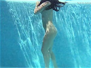 Jessica Lincoln petite inked Russian teenage in the pool
